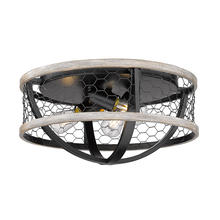 Golden 3170-FM15 BLK-CW - Roost Flush Mount - 15"