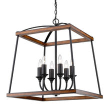 Golden 3184-6P NB-RO - Teagan 6 Light Pendant