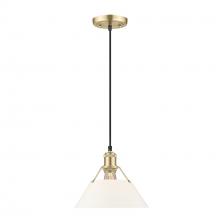 Golden 3306-M BCB-OP - Orwell 10" Wide Medium Pendant in Brushed Champagne Bronze with Opal Glass