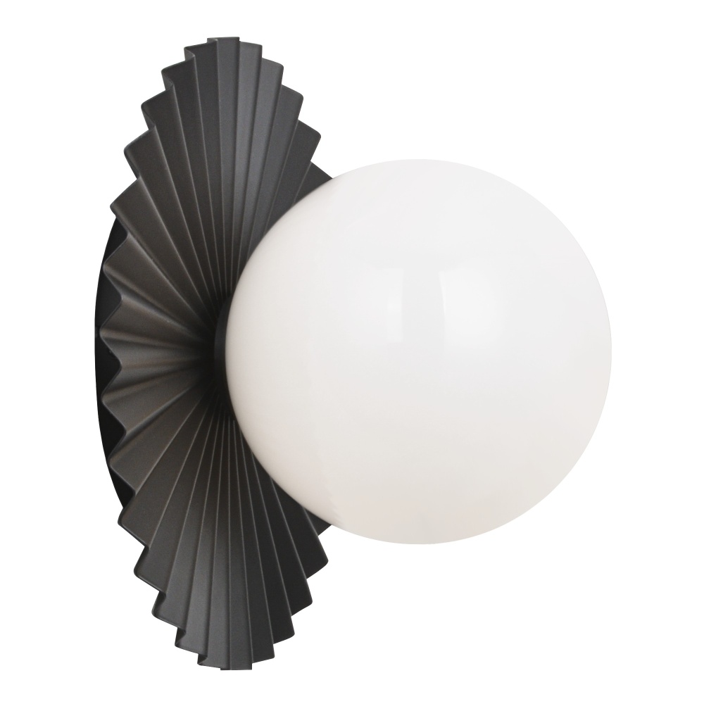 Modern Ruff Black Wall Sconce / Ceiling Mount