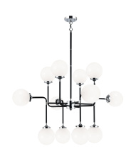 Matteo Lighting C58212CHOP - Particles Black and Chrome Pendant