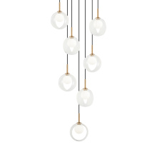 Matteo Lighting C60607AGCL - Delcia Aged Gold Brass Pendant