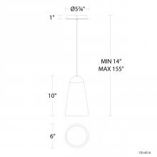 Modern Forms US Online PD-4510-27-WV/AB - Pompeii Mini Pendant Light