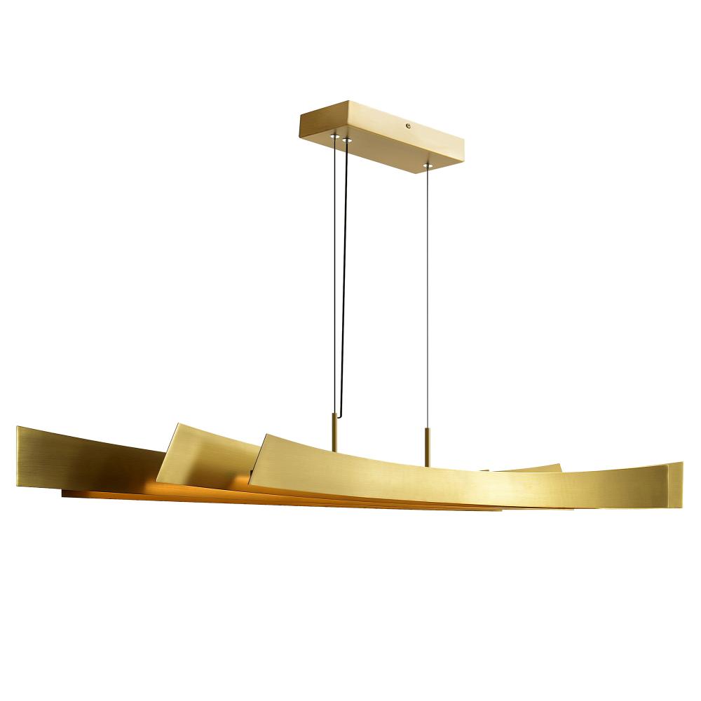 Candora Integrated LED Brass Chandelier