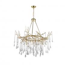 CWI Lighting 1094P43-12-620 - Anita 12 Light Chandelier With Gold Leaf Finish
