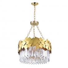 CWI Lighting 1100P24-6-169 - Panache 6 Light Down Chandelier With Medallion Gold Finish