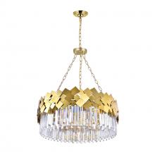 CWI Lighting 1100P32-8-169 - Panache 8 Light Down Chandelier With Medallion Gold Finish