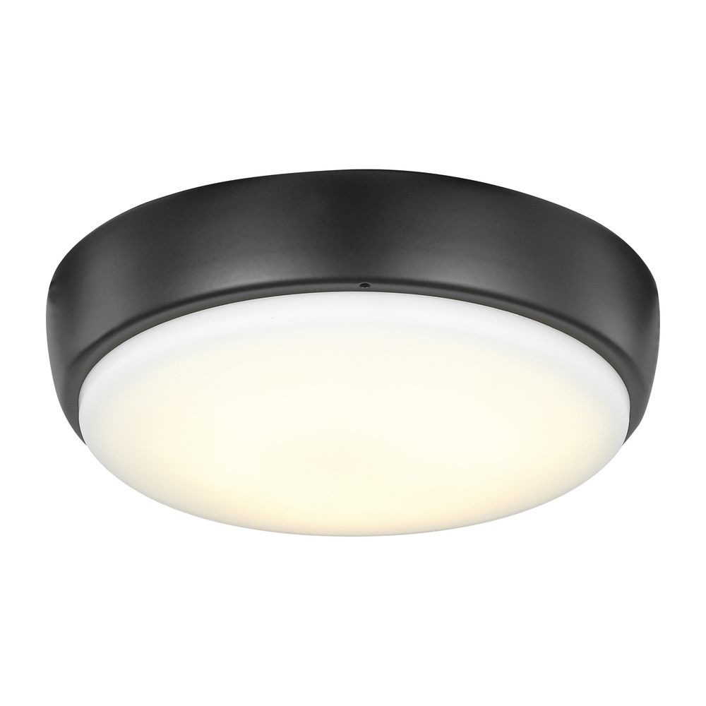 7" LED Light Kit in Matte Black with Frosted Acrylic Shade