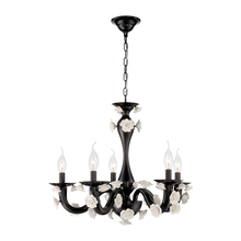 Eurofase 38553-011 - 5LT CHANDELIER,BLK/WHT