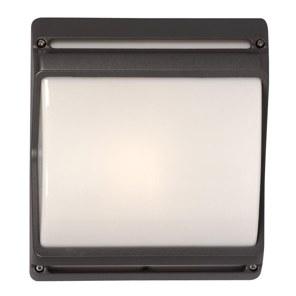 Outdoor Cast Aluminum Wall Fixture - Black w/ Polycarbonate Lens