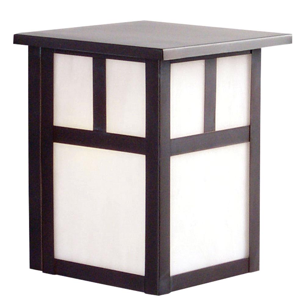 120-277V LED Outdoor Wall Mount Fixture - in Old Bronze Finish with White Marbled Glass