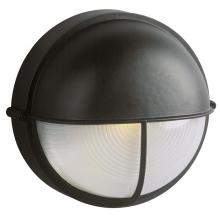 Galaxy Lighting 305561BLK - Cast Aluminum Marine Light with Hood - Black w/ Frosted Glass