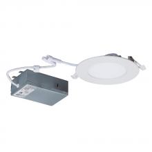 Galaxy Lighting RL-RP209WH - Dimmable 120V 4" LED IC Rated Slim Round Panel Light - in White Finish 3000K, FT6 Wires