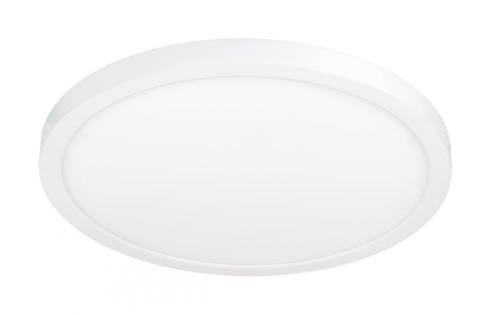 JESCO Flush Mount LED 15" Round Alum Slim Trim 30W 3CCT 90CRI WH