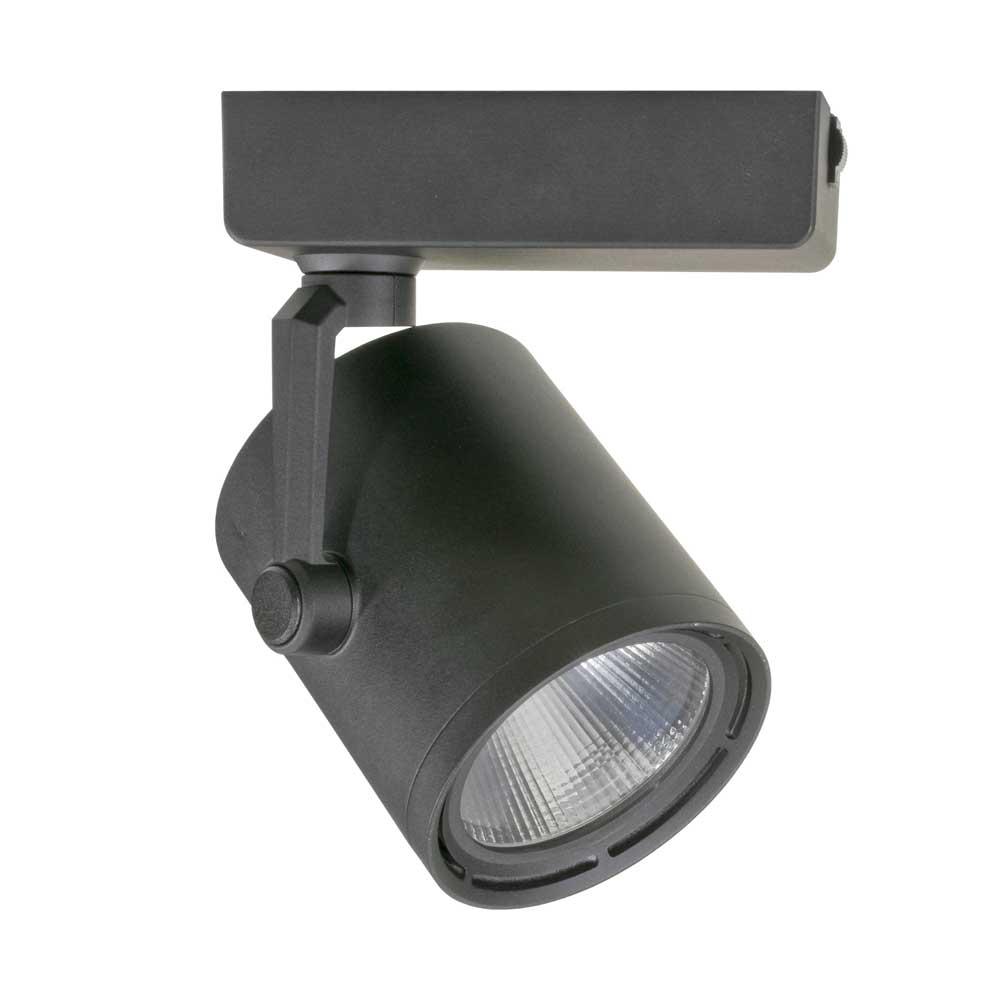 JESCO 1-Light COB LED H Track Head 18 Fixture Degree Beam Angle 3000K in Black