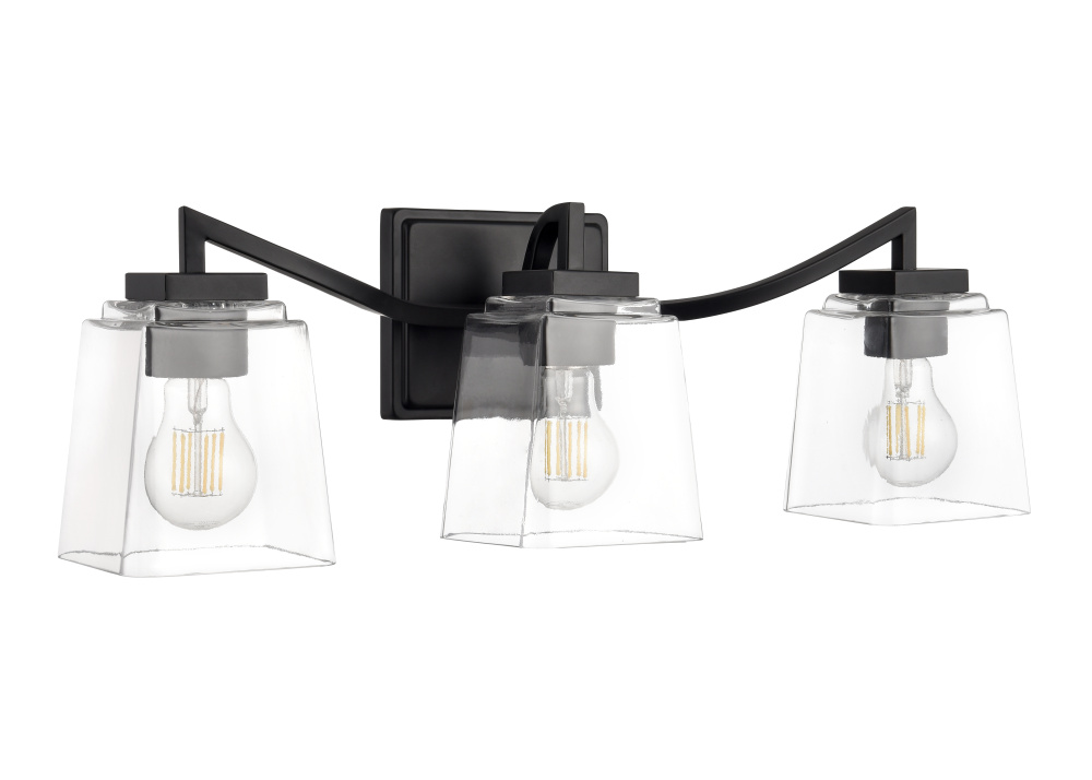 Avenna 23.5" Wide 3-Light Vanity - Matte Black