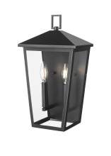 Millennium 198002-PBK - Munger 16.5" High 2-Light Outdoor Wall Sconce - Powder Coated Black