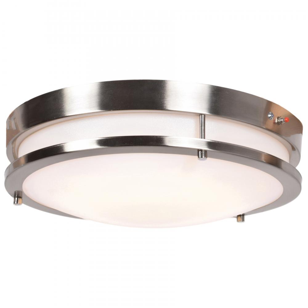 Dual Voltage Emergency Backup LED Flush Mount