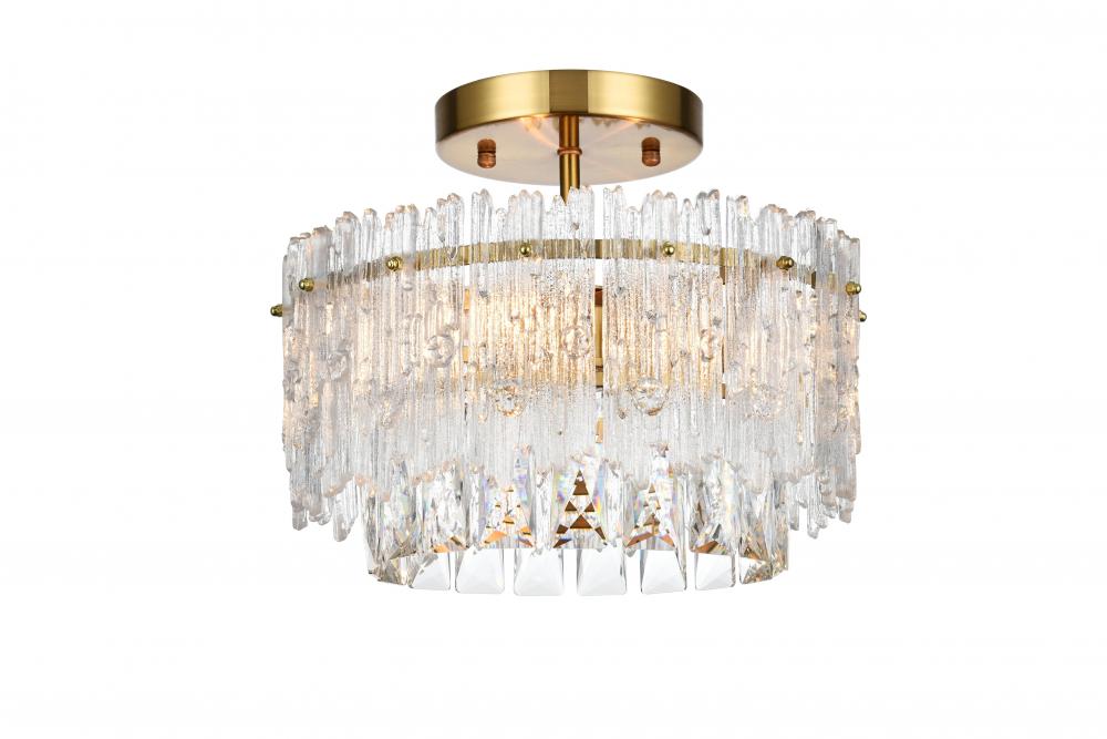 Emilia Flush D12"H10" E12 L3 Satin Gold