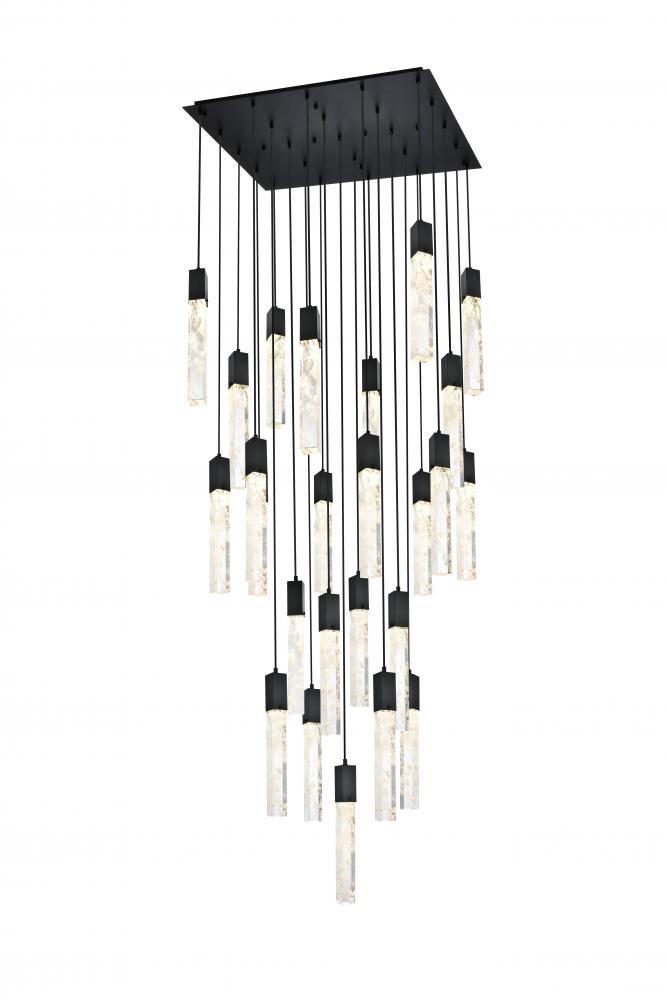 Pendant L36"W36"H24"L25 Black