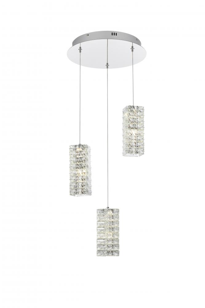 Aston Hang D16"H9.5"  LED L3 15W DIM 3CCT Chrome