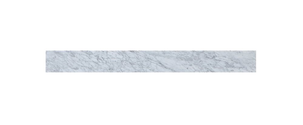 40 inch backsplash in carrara white