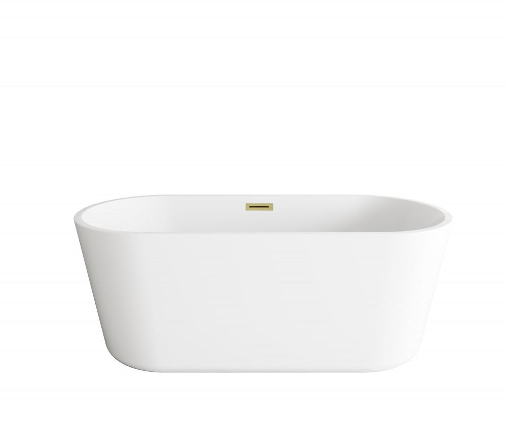 Bathtub 59.0"27.5"22.0" GW with BGD drain kit