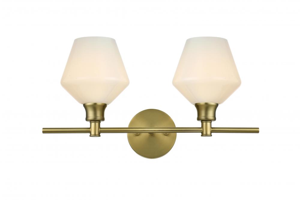 Gene Wall L19.1W8H10.5 Satin Gold W/GL