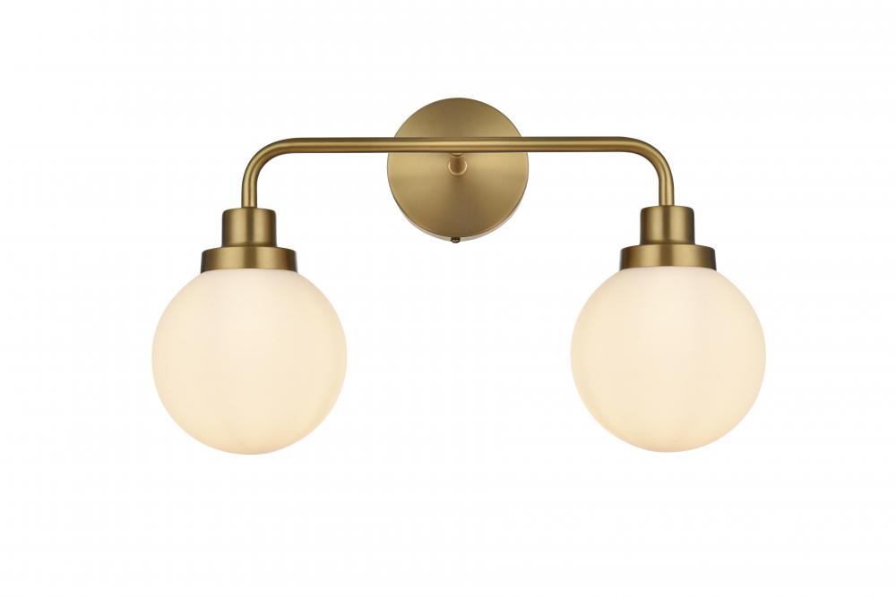 Hanson Wall Sconce L18.6"H11.7"E7.7" W/GL Satin Gold
