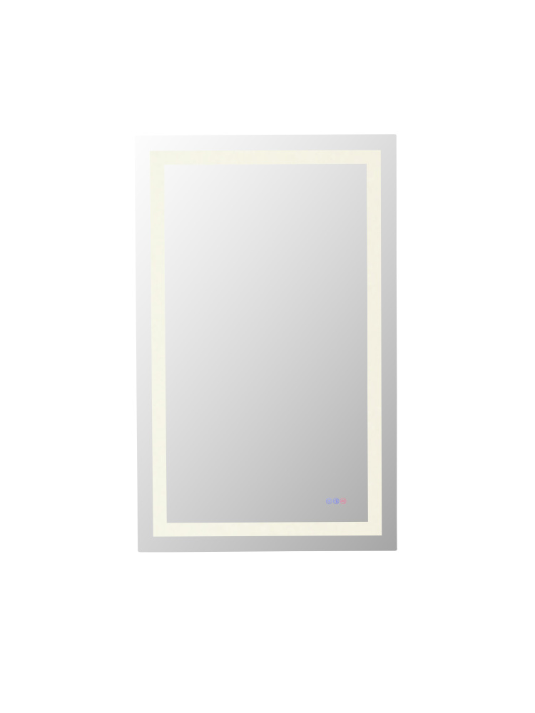 Riven 48x36 LED Mirror, Adjustable Color 3000K/4200K/6400K
