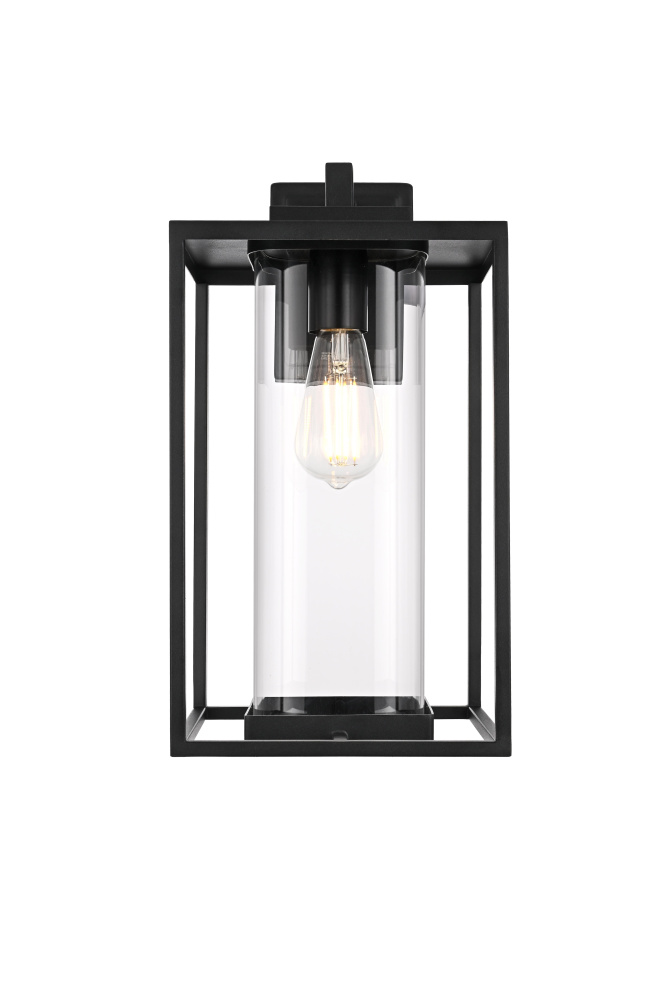 Wall sconce W8.5" E10.5" H17" L1 Black (1Box)