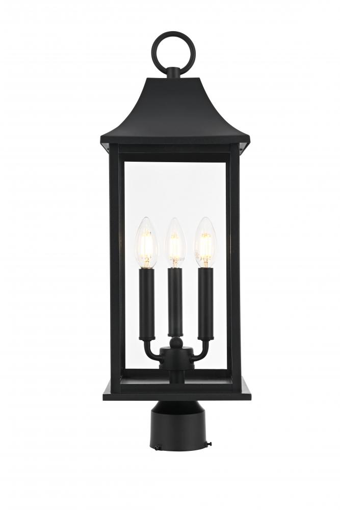 Outdoor Pole Light W8"D8"H23.6" Black