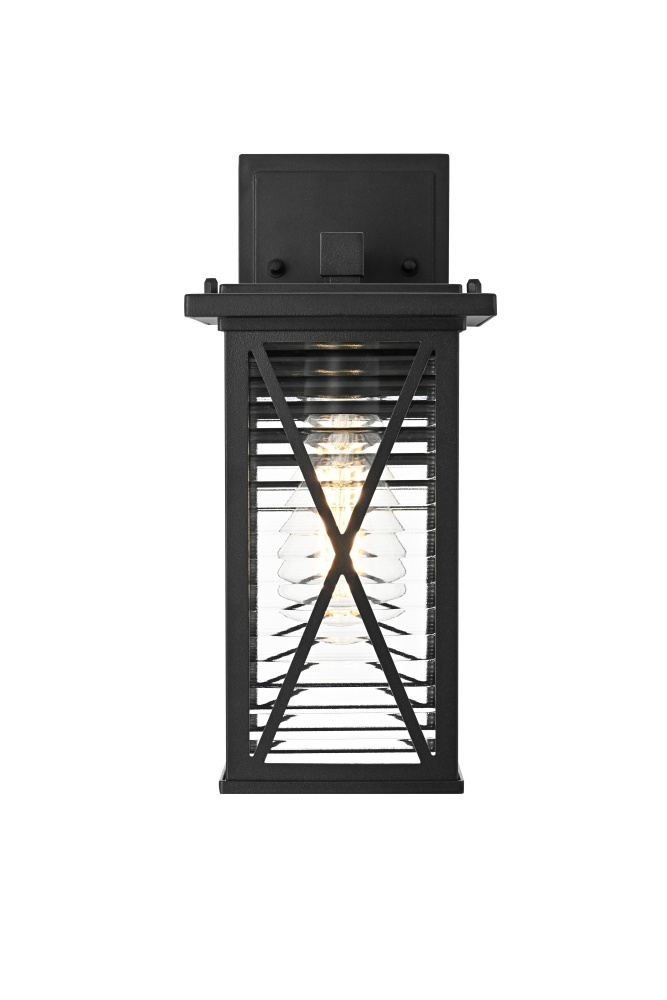 Wall Sconce W5.6"xD6.7"xH12.3" Lt1/E26/60W Black