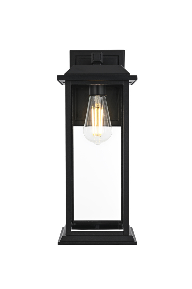 Wall Sconce W6.5"xD7.6"xH16.7" Lt1/E26/60W Black