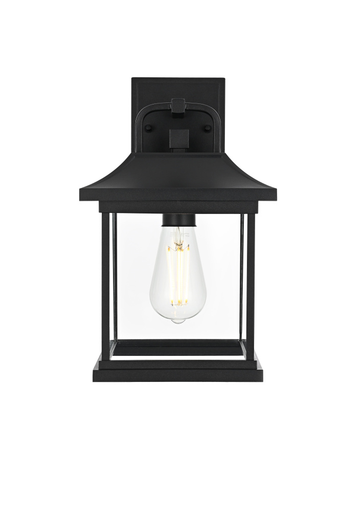 Wall Sconce W7.9"xD6.5"xH13" Lt1/E26/60W Black