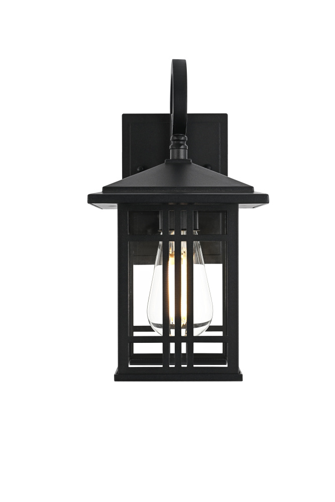 Wall Sconce W6.3"xD7.4"xH11.9" Lt1/E26/60W Black