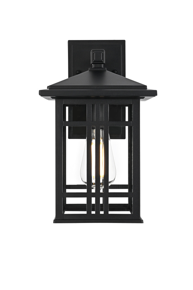 Wall Sconce W7.5"xD8.2"xH13.1" Lt1/E26/60W Black