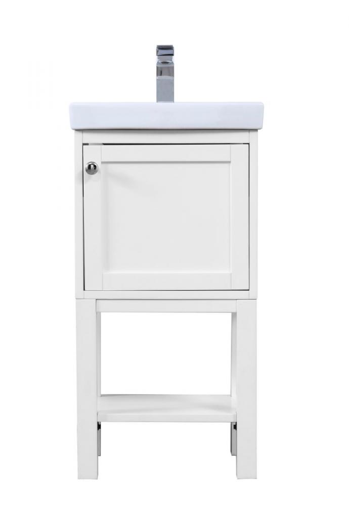 18 in. Single bathroom vanity set in White