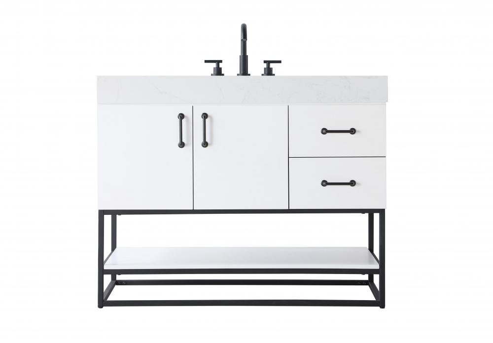 Vanity Cabinet 2Dr 2Dw 42x21.5x34 White
