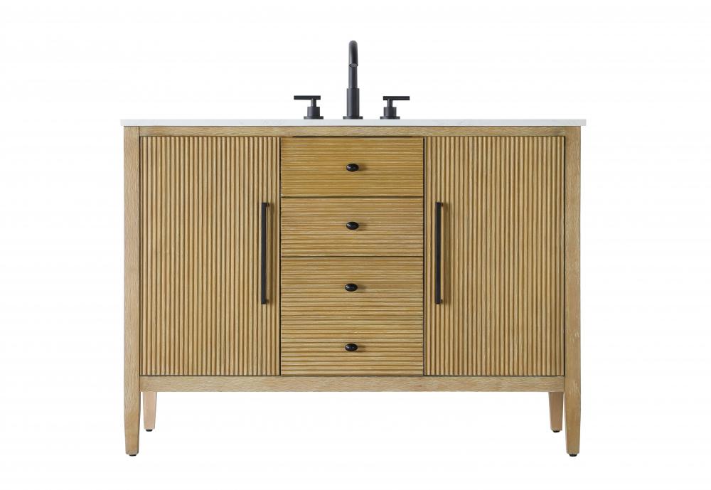 Vanity Cabinet 2Dr 2Dw 48x21.5x35 Linen Oak