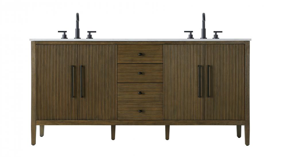 Vanity Cabinet 4Dr 3Dw 72x21.5x35 Hazel Oak