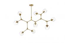 Elegant 1712G60BR - Cavoli 60 Inch Chandelier in Brass