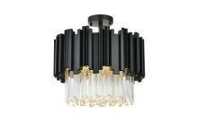 Elegant 3400F16BK - Flush Mount D16" Black