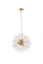 Elegant 3507D18G - Solace 9 Lights Gold Pendant