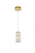 Elegant 3680D1SG - Aston Hang D6.5"H9.5" LED L1 5W DIM 3CCT Satin Gold