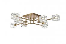 Elegant LD920F32SG - Lyra Flush Mount L31.5" W31.5" H5" L8 Satin Gold