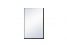 Elegant MR41828BK - Metal frame rectangle mirror 18x28 inch in black