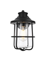Elegant OD808W12BK - Huxley 7 inch Outdoor Wall sconce in Black