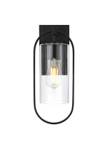 Elegant OD811W15BK - Jaxson 6 inch Outdoor Wall sconce in Black