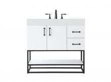 Elegant VF29236WH - Vanity Cabinet 2Dr 2Dw 36x21.5x34 White